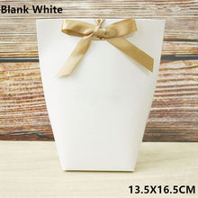 Load image into Gallery viewer, 5pcs Black White Merci Thank You Gift Packaging Candy Kraft Paper Bag Wedding Dragee Gift Box Cookie Gift Bags Wrapping Supplies