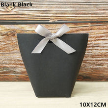 Load image into Gallery viewer, 5pcs Black White Merci Thank You Gift Packaging Candy Kraft Paper Bag Wedding Dragee Gift Box Cookie Gift Bags Wrapping Supplies