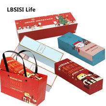 Load image into Gallery viewer, LBSISI Life 10/20 pcs Candy Box Merry Christmas Paper Gift Box Nougat Candy Wrapper Paper Boxes Cookie Biscuit Paper Hand Bag