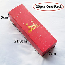 Load image into Gallery viewer, LBSISI Life 10/20 pcs Candy Box Merry Christmas Paper Gift Box Nougat Candy Wrapper Paper Boxes Cookie Biscuit Paper Hand Bag