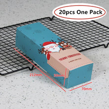 Load image into Gallery viewer, LBSISI Life 10/20 pcs Candy Box Merry Christmas Paper Gift Box Nougat Candy Wrapper Paper Boxes Cookie Biscuit Paper Hand Bag