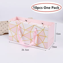 Load image into Gallery viewer, LBSISI Life 10/20 pcs Candy Box Merry Christmas Paper Gift Box Nougat Candy Wrapper Paper Boxes Cookie Biscuit Paper Hand Bag