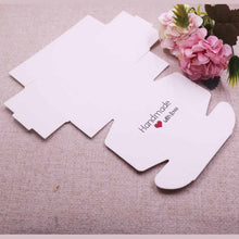 Load image into Gallery viewer, DIY 100pcs multi styles gift/candy/packing box new handmade with love cardboard gift package &amp; Wedding Favourate BOX Red Heart