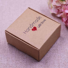 Load image into Gallery viewer, DIY 100pcs multi styles gift/candy/packing box new handmade with love cardboard gift package &amp; Wedding Favourate BOX Red Heart