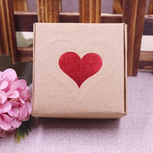 Load image into Gallery viewer, DIY 100pcs multi styles gift/candy/packing box new handmade with love cardboard gift package &amp; Wedding Favourate BOX Red Heart