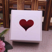 Load image into Gallery viewer, DIY 100pcs multi styles gift/candy/packing box new handmade with love cardboard gift package &amp; Wedding Favourate BOX Red Heart