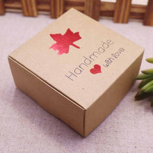 Load image into Gallery viewer, DIY 100pcs multi styles gift/candy/packing box new handmade with love cardboard gift package &amp; Wedding Favourate BOX Red Heart