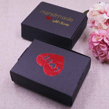 Load image into Gallery viewer, DIY 100pcs multi styles gift/candy/packing box new handmade with love cardboard gift package &amp; Wedding Favourate BOX Red Heart