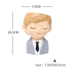 Load image into Gallery viewer, 2019 NEW COUPLES FLOWER POT Plants Resin lovers vase Succulent Planter Pot Mini Bonsai Cactus Home Wedding Decoration Craft