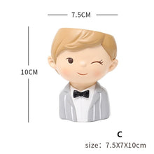 Load image into Gallery viewer, 2019 NEW COUPLES FLOWER POT Plants Resin lovers vase Succulent Planter Pot Mini Bonsai Cactus Home Wedding Decoration Craft